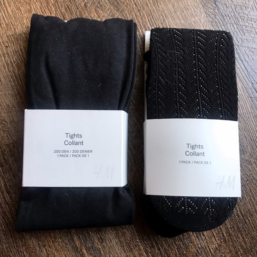 NWT H&M Black Ladies Tights